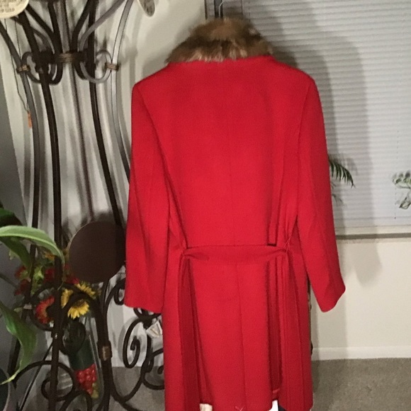 💲ON SALE💲TALBOTS NWT AUTHENTIC WOOL BLEND TAN FAUX FUR COLLAR CLASSIC COAT - Picture 9 of 17